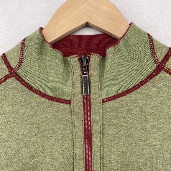 TOMMY BAHAMA Sweater M Mens Flip Side Pro Abaco Reversible 1/4 Zip Pullover Red - Picture 8 of 16